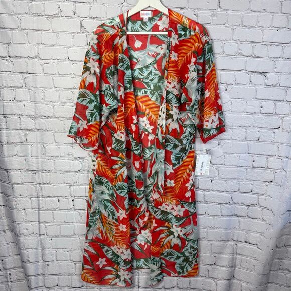 LuLaRoe Shirley Tropical Floral Coverup NWT Size M - Picture 1 of 7